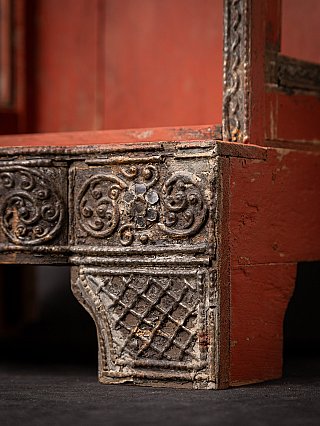 Antique wooden Burmese temple