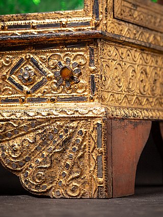 Antique wooden Burmese temple