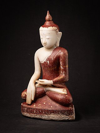 Bijzondere antieke alabaster Birmese Boeddha