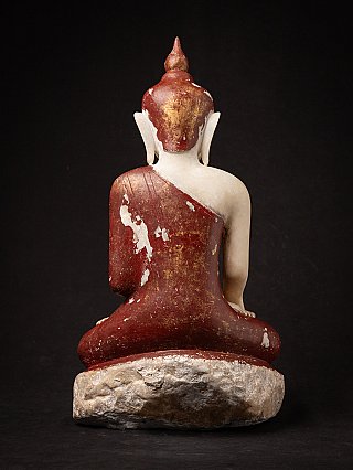 Bijzondere antieke alabaster Birmese Boeddha