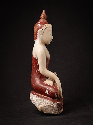 Bijzondere antieke alabaster Birmese Boeddha
