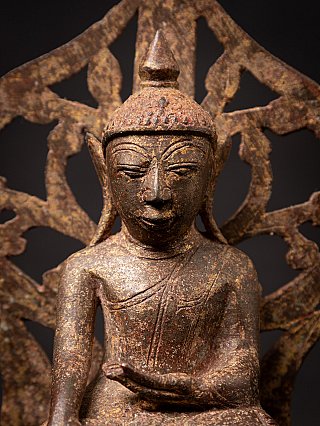 Antique bronze Burmese Buddha statue