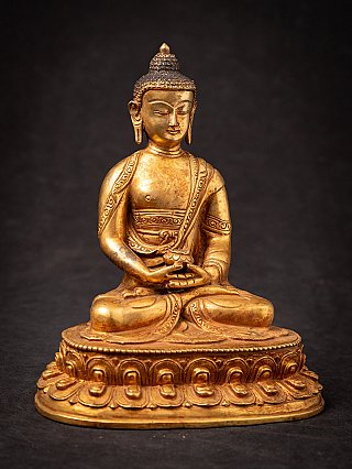 Oude bronzen Nepalese Boeddha