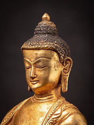 Oude bronzen Nepalese Boeddha