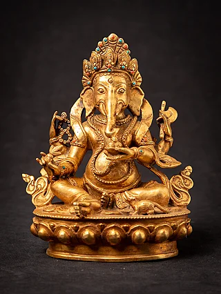 Old bronze Nepali Ganesha statue