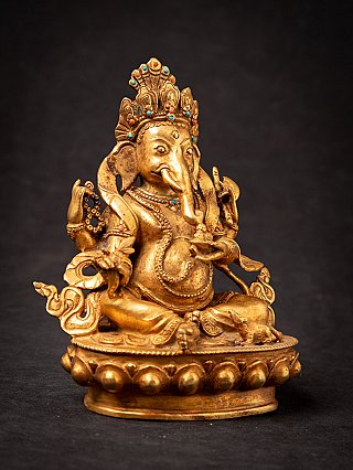 Oude bronzen Nepalese Ganesha