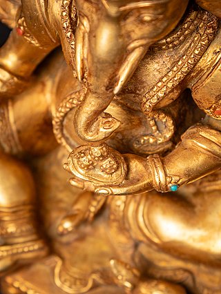 Oude bronzen Nepalese Ganesha