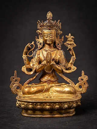 Old bronze Nepali Chenrezig statue