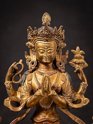 Old bronze Nepali Chenrezig statue