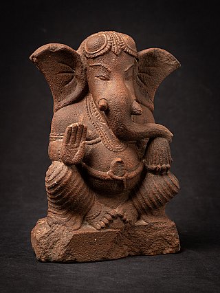 Old sandstone Ganesha figure