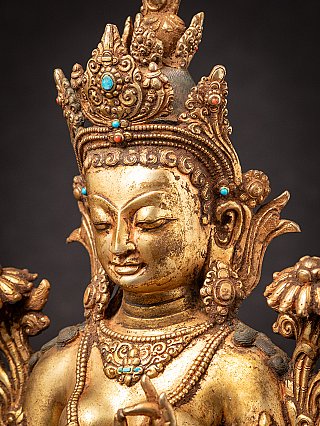 Old bronze Nepali Green Tara statue