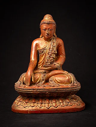Antique wooden Burmese Mandalay Buddha