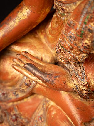 Antique wooden Burmese Mandalay Buddha