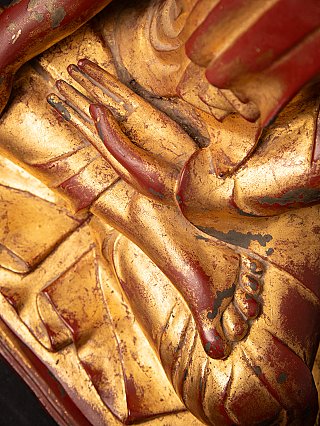 Schitterende antieke bronzen Mandalay Boeddha