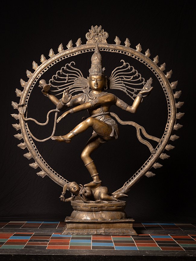 Large old bronze Indian Shiva Nataraja
