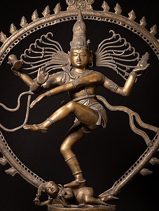 Large old bronze Indian Shiva Nataraja