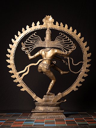 Large old bronze Indian Shiva Nataraja
