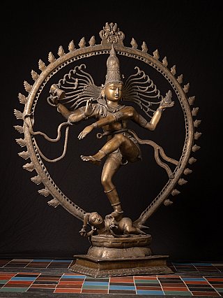 Large old bronze Indian Shiva Nataraja
