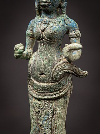 Antique bronze Khmer Parvati statue