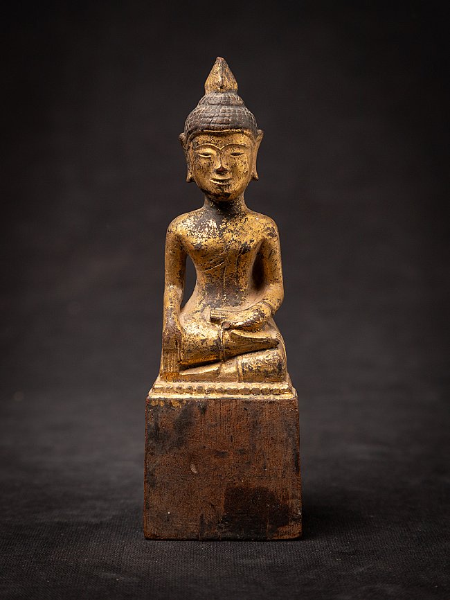 Antique wooden Thai Buddha statue