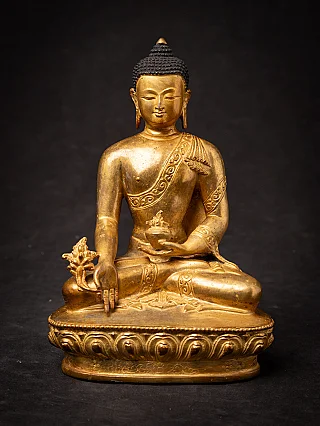 Old bronze Nepali Medicine Buddha statue