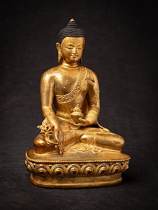 Old bronze Nepali Medicine Buddha statue