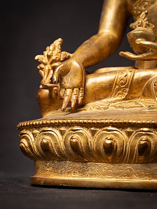 Old bronze Nepali Medicine Buddha statue
