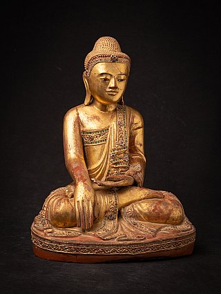 Antique wooden Burmese Mandalay Buddha