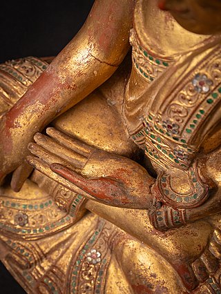 Antique wooden Burmese Mandalay Buddha