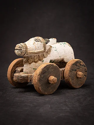 Antique wooden Indian Nandi Bull