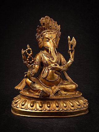 Old bronze Nepali Ganesha statue