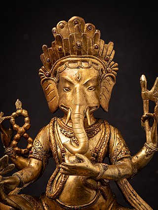 Old bronze Nepali Ganesha statue