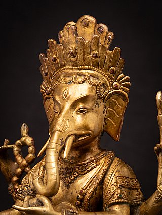 Old bronze Nepali Ganesha statue