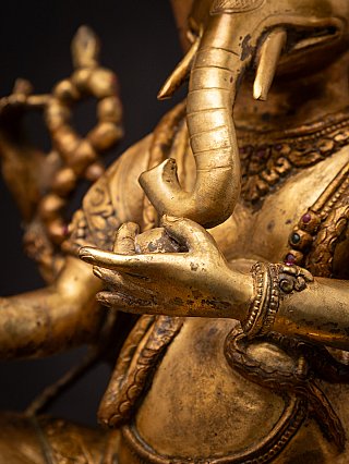 Old bronze Nepali Ganesha statue