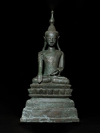 Antieke bronzen Shan Boeddha