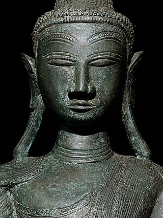 Antieke bronzen Shan Boeddha
