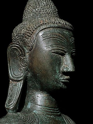 Antieke bronzen Shan Boeddha