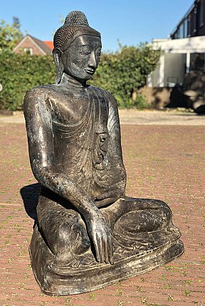 Grosse antike bronze Buddha Figur