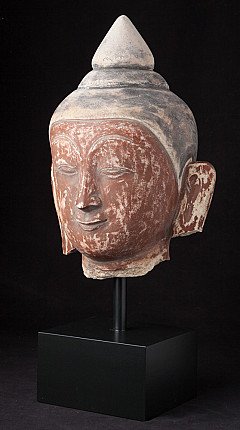 Grosse alte marmor Buddha Kopf