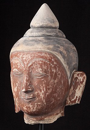Grosse alte marmor Buddha Kopf