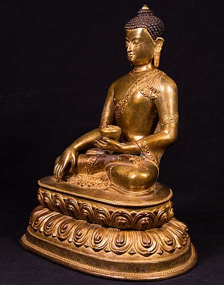 Oud bronzen Boeddhabeeld