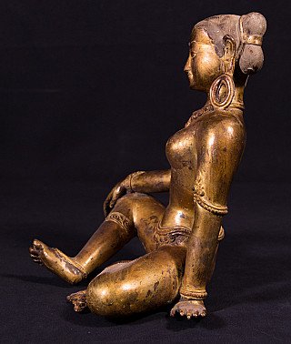 Old bronze Parvati statue