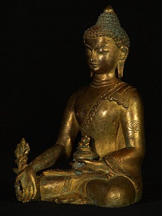 Alte bronze Medizin Buddha Figur