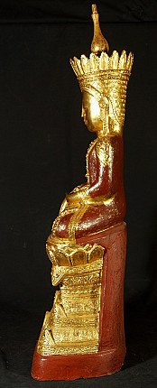 Grosse lacquerware Buddha Figur