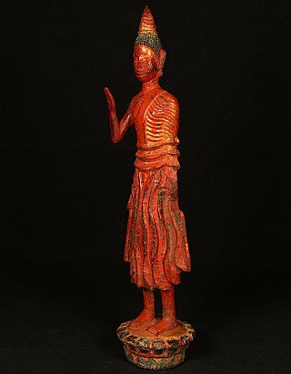 Antike stehende Laos Buddha Figur
