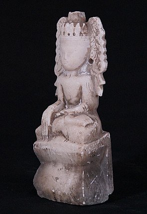 Antique marble Crowned Buddha