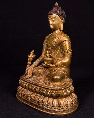 Alte Nepalesische Medizin Buddha Figur