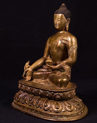 Alte Nepalesische Medizin Buddha Figur