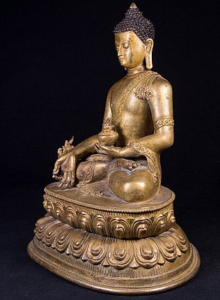 Alte bronze Medizin Buddha Figur