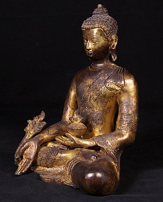 Alte bronze Medizin Buddha Figur